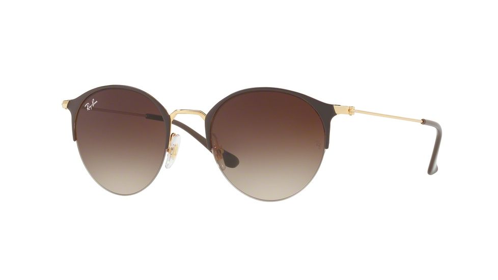 Ray-Ban RB3578 Progressive Prescription Sunglasses RB3578-900913-50 - Lens Diameter 50 mm, Frame Color Gold Top Brown