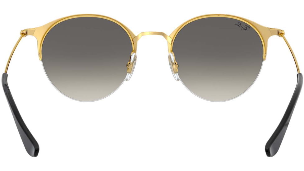 Ray-Ban RB3578 Sunglasses 187/11-50 - Gold/top Shiny Black Frame, Light Grey Gradient Dark Grey Lenses