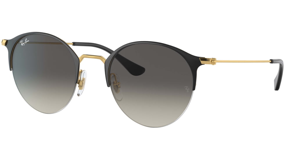 Ray-Ban RB3578 Sunglasses 187/11-50 - Gold/top Shiny Black Frame, Light Grey Gradient Dark Grey Lenses