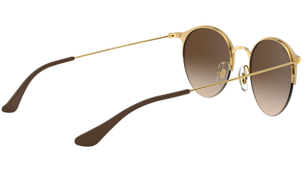 Ray-Ban RB3578 Sunglasses 900913-50 - Gold Top Brown Frame, Brown Gradient Dark Brown Lenses
