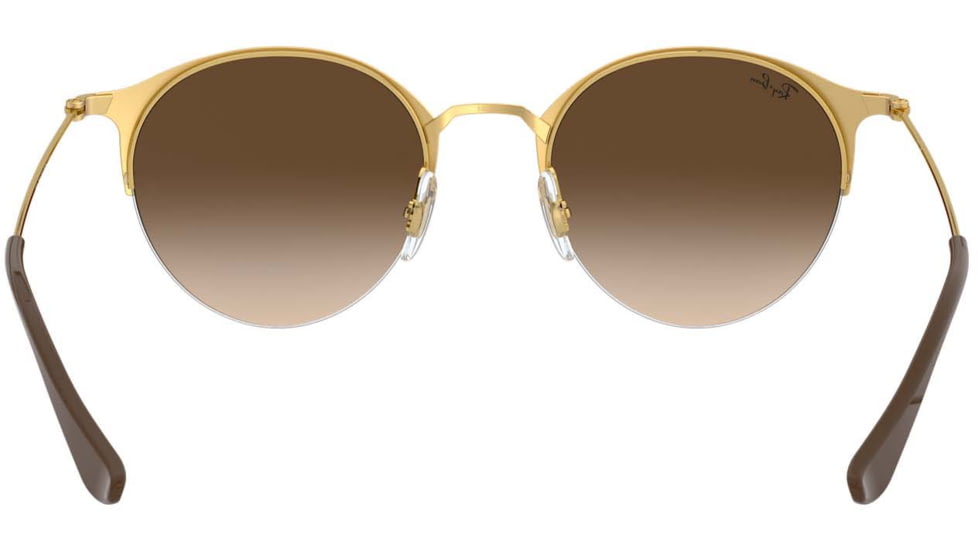 Ray-Ban RB3578 Sunglasses 900913-50 - Gold Top Brown Frame, Brown Gradient Dark Brown Lenses
