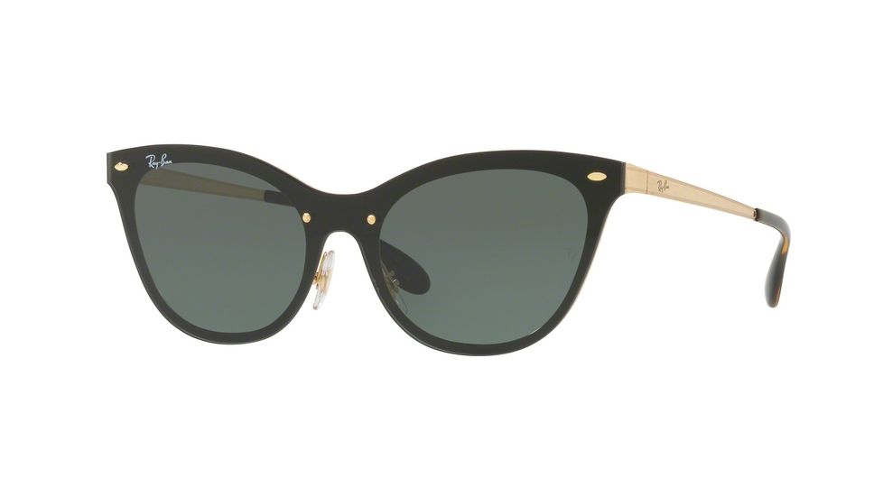 Ray-Ban BLAZE CAT EYE RB3580N Bifocal Prescription Sunglasses RB3580N-043-71-43 - Lens Diameter 43 mm, Frame Color Brusched Gold
