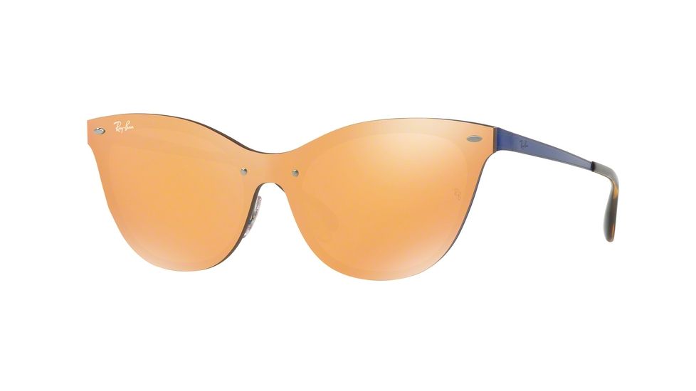 Ray-Ban BLAZE CAT EYE RB3580N Bifocal Prescription Sunglasses RB3580N-90377J-43 - Lens Diameter 43 mm, Frame Color Brusched Blue