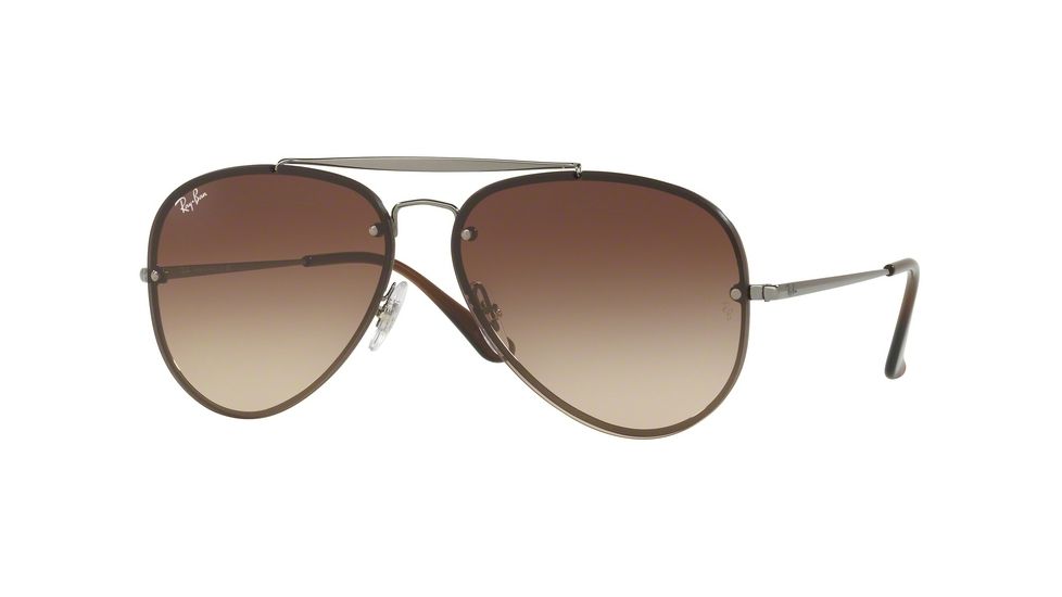 Ray-Ban BLAZE AVIATOR RB3584N Single Vision Prescription Sunglasses RB3584N-004-13-58 - Lens Diameter 58 mm, Frame Color Gunmetal