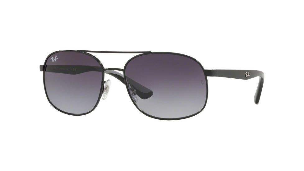 Ray-Ban RB3593 Sunglasses 002/8G-58 - Black Frame, Gray Gradient Lenses