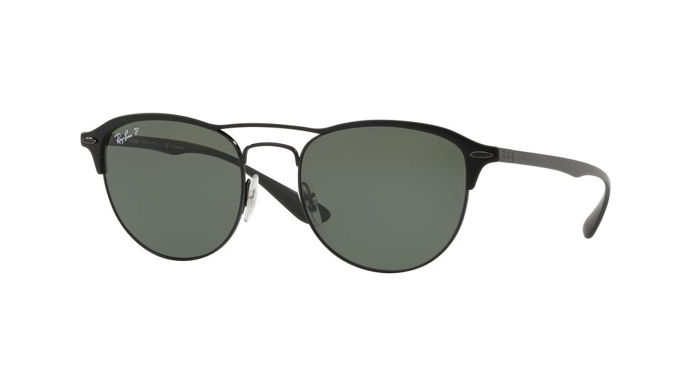 Ray-Ban RB3596 Sunglasses 186/9A-54 - Black On Top Matte Black Frame, Grey Gradient Dark Grey Polar Lenses