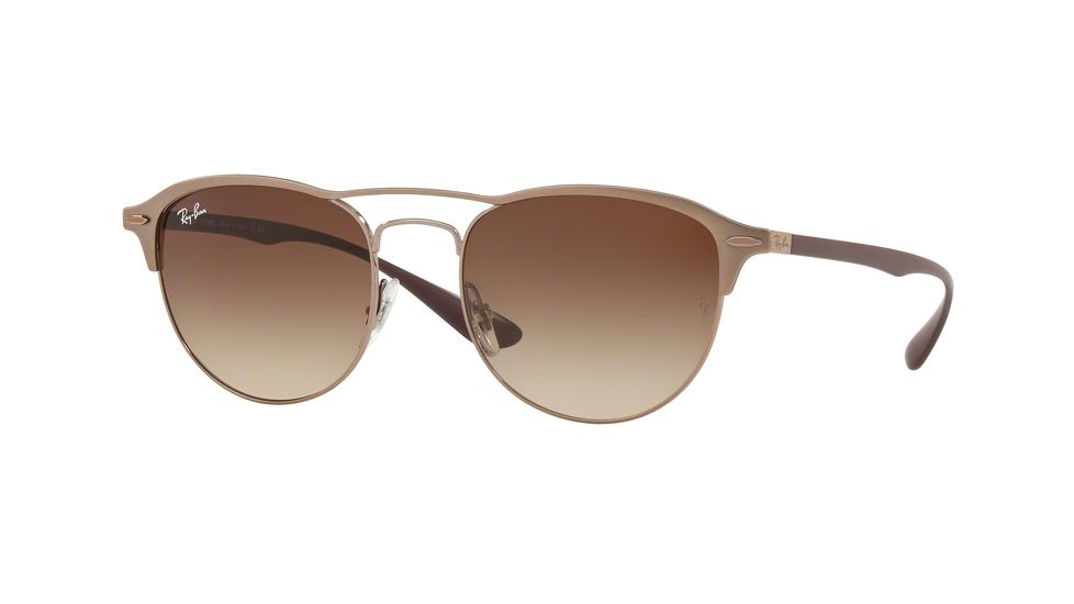 Ray-Ban RB3596 Sunglasses 909213-54 - Light Brown On Top Matte Frame, Brown Gradient Dark Brown Lenses