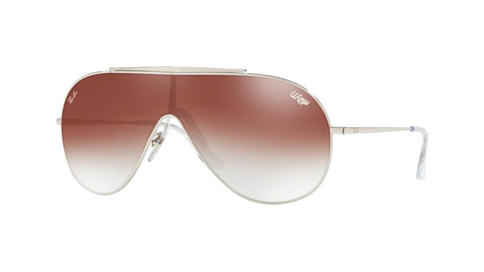Ray-Ban RB3597 Sunglasses 003/V0-33 - Silver Frame, Clear Gradient Red Mirror Red Lenses