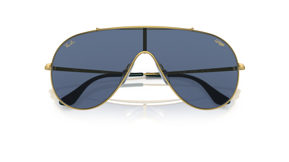 Ray-Ban RB3597 Wings Sunglasses - Mens, Legend Gold Frame, Dark Blue Lens, 33, RB3597-924580-33