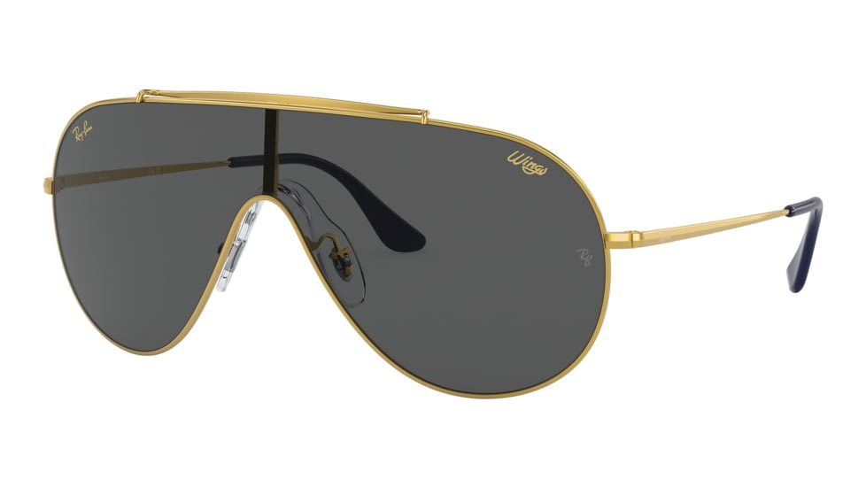 Ray-Ban RB3597 Wings Sunglasses - Men's, Legend Gold Frame, Dark Grey Lens, 33, RB3597-924687-33