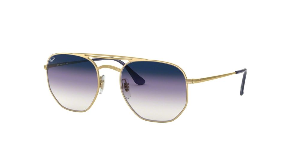 Ray-Ban RB3609 Sunglasses 91400U-54 - Demi Gloss Gold Frame, Tri Grad Blue/violet/trasparen Lenses