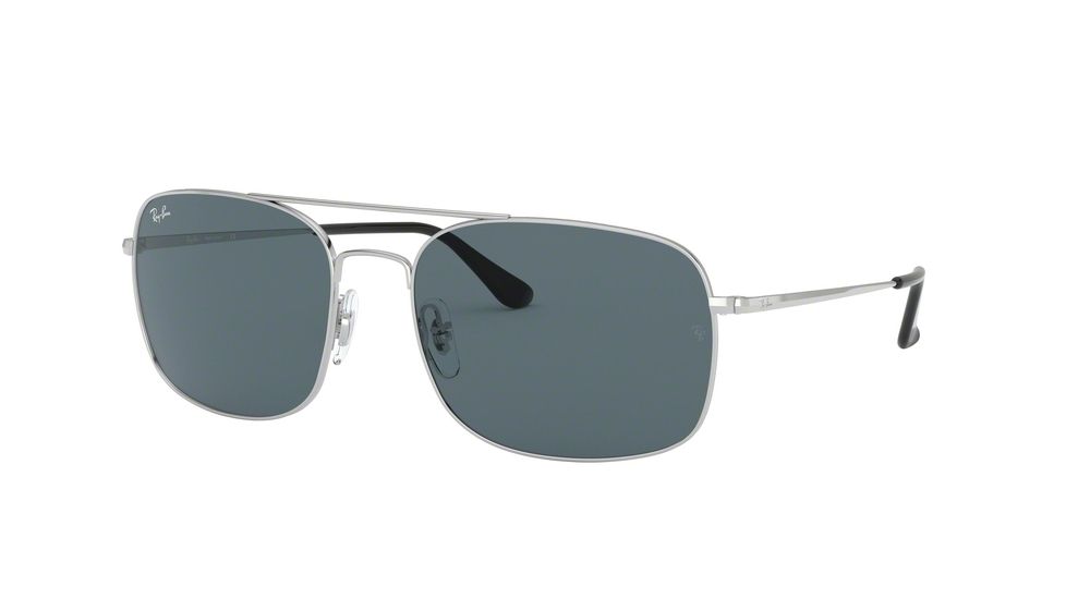 Ray-Ban RB3611 Progressive Prescription Sunglasses, 60mm, Silver, RB3611-003-R5-60-PRO
