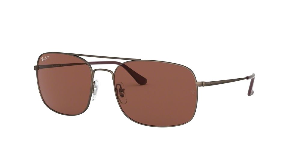 Ray-Ban RB3611 Progressive Prescription Sunglasses, 60mm, Brown, RB3611-012-AF-60-PRO