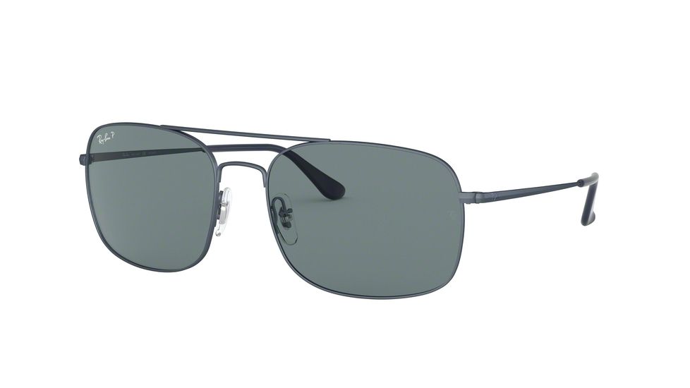 Ray-Ban RB3611 Progressive Prescription Sunglasses, 60mm, Blue, RB3611-9169S2-60-PRO