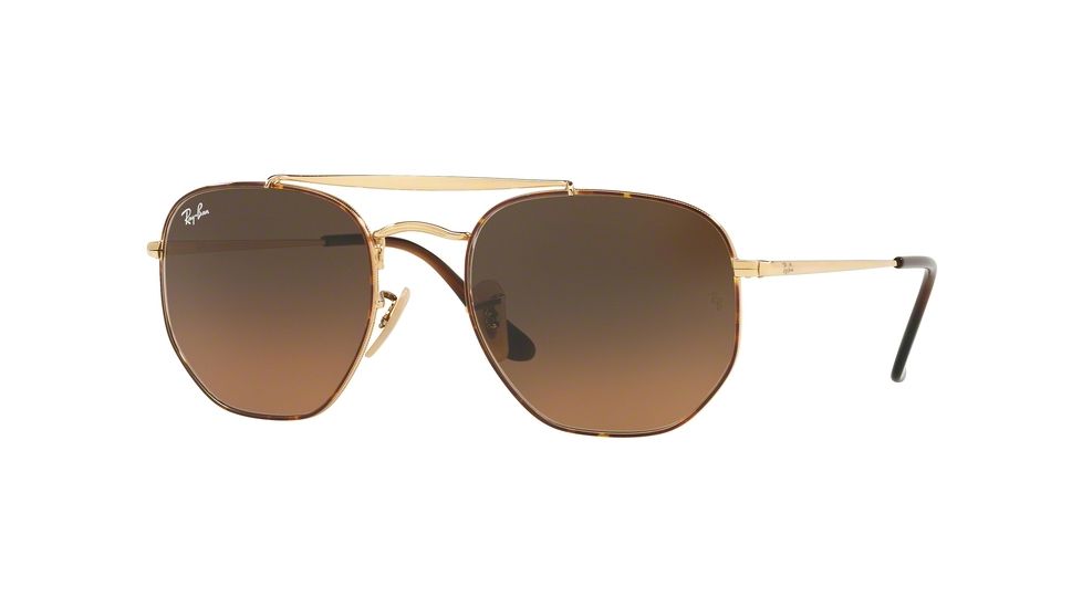 Ray-Ban THE MARSHAL RB3648 Single Vision Prescription Sunglasses RB3648-910443-54 - Lens Diameter 54 mm, Frame Color Havana