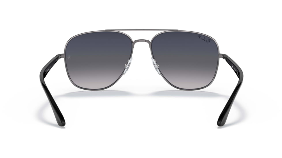 Ray-Ban RB3683 Sunglasses, Blue Gradient Polarized Lenses, Gunmetal, 56, RB3683-004-78-56