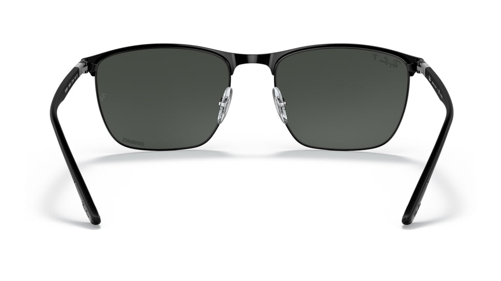 Ray-Ban RB3686 Sunglasses, Matte Black On Black Frame, Dark Grey Lens, Polarized, 57, RB3686-186-K8-57