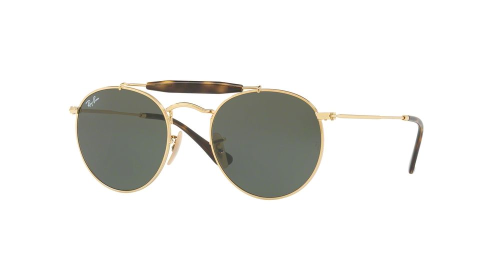 Ray-Ban RB3747 Sunglasses 001-50 - Arista Frame, Crystal Green Lenses