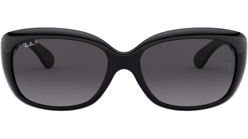 Ray-Ban RB4101 Jackie Ohh Sunglasses - Women's, Shiny Black Frame, Grey Gradient Dark Grey Polar Lenses, 601/T3-58