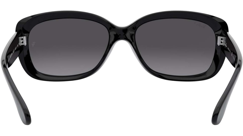 Ray-Ban RB4101 Jackie Ohh Sunglasses - Women's, Shiny Black Frame, Grey Gradient Dark Grey Polar Lenses, 601/T3-58