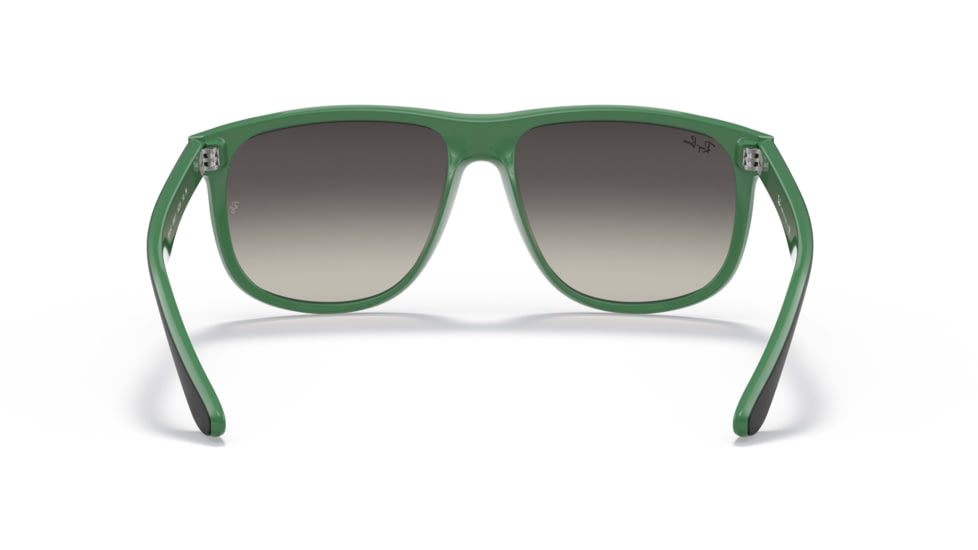 Ray-Ban RB4147 Standard Sunglasses, Grey Gradient Lenses, Matte Black On Green, 56, RB4147-656811-56