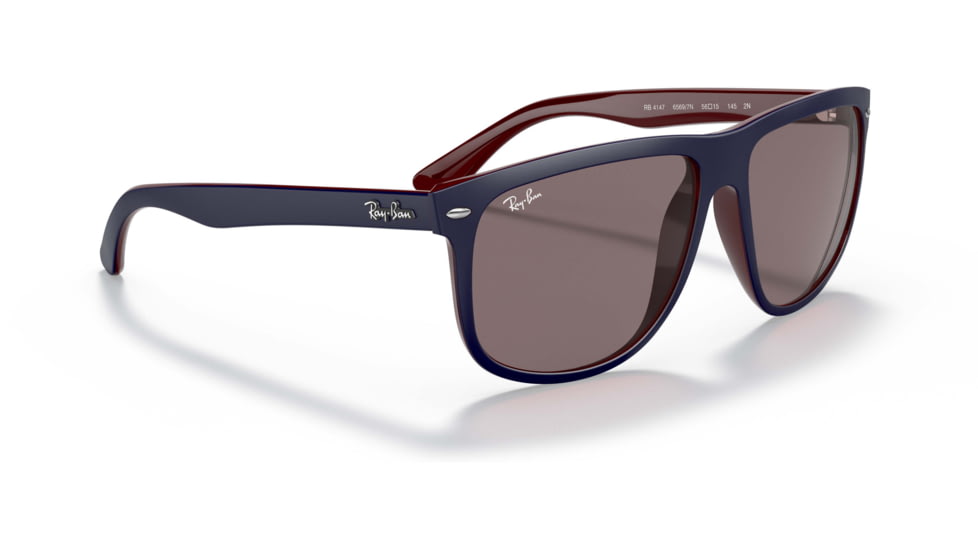 Ray-Ban RB4147 Standard Sunglasses, Violet Lenses, Matte Blue On Brown, 60, RB4147-65697N-60