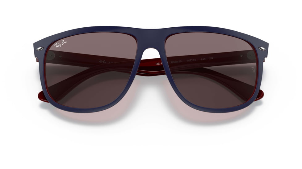 Ray-Ban RB4147 Standard Sunglasses, Violet Lenses, Matte Blue On Brown, 60, RB4147-65697N-60