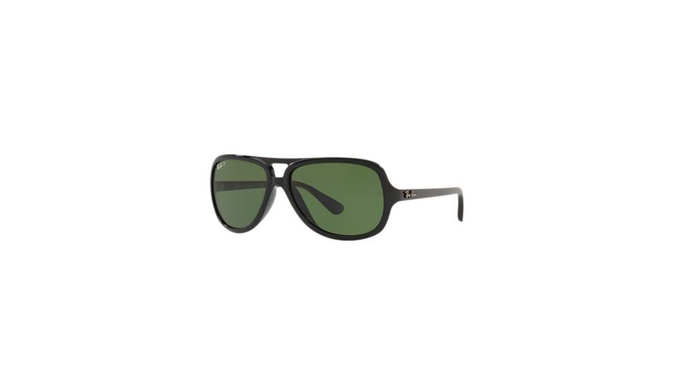 Ray-Ban RB4162 Sunglasses 601/2P-59 - Black Frame, Polar Green Lenses
