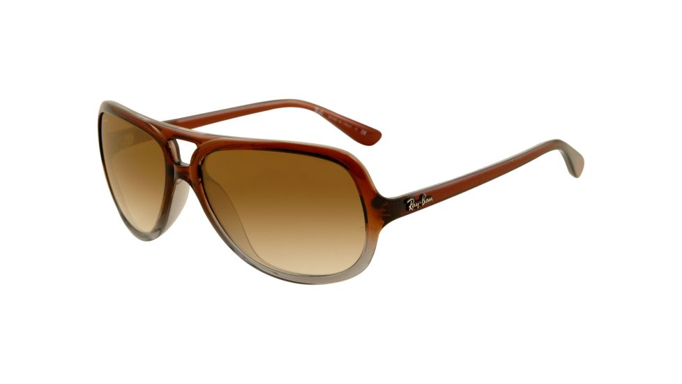 Ray-Ban RB4162 Sunglasses 824/51-5915 - Brown Gradient On Gray Transparent Frame, Crystal Brown Gradient Lenses