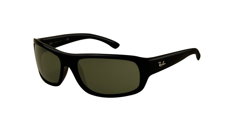 Ray-Ban RB4166 Sunglasses 622-62 - Black Rubber Frame, Crystal Green Lenses