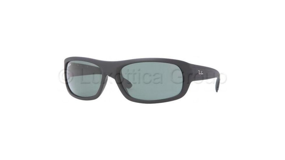 Ray-Ban RB4166 Sunglasses 622-6318 - Black Rubber Crystal Green