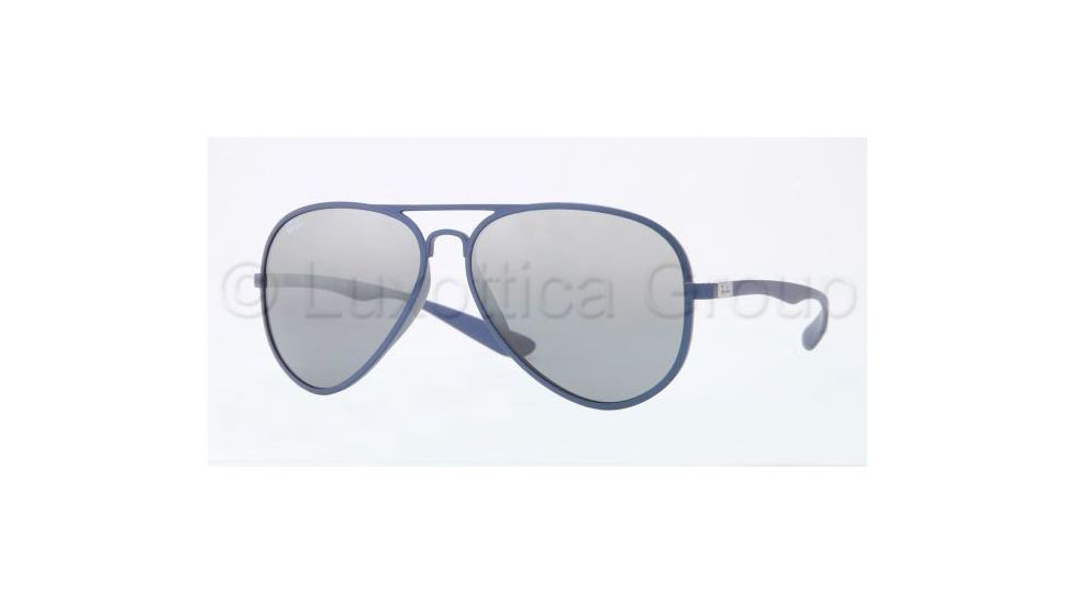 Ray-Ban RB4180 Sunglasses 601588-5913 - Blue Frame, Gray Silver Mirror Gradient Lenses