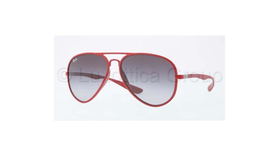 Ray-Ban RB4180 Sunglasses 60188G-5913 - Red Frame, Gradient Grey Lenses