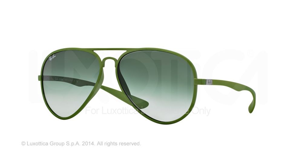 Ray-Ban RB4180 Sunglasses 60868E-58 - Metallized Green Frame, Green Gradient Lenses