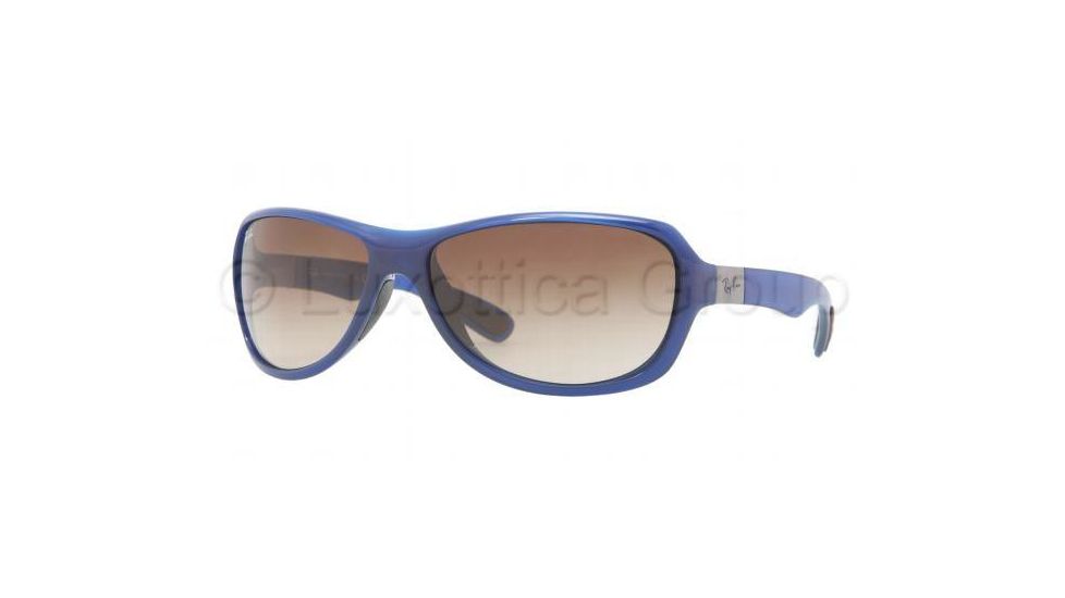 Ray-Ban RB4189 Sunglasses 600513-6416 - Shiny Blue Frame, Brown Gradient Lenses