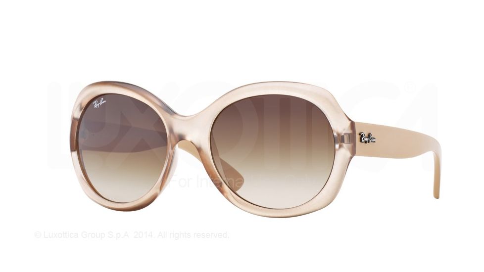 Ray-Ban RB4191 Sunglasses 610813-57 - Demiglos Trasparent Beige Frame, Gradient Brown Lenses