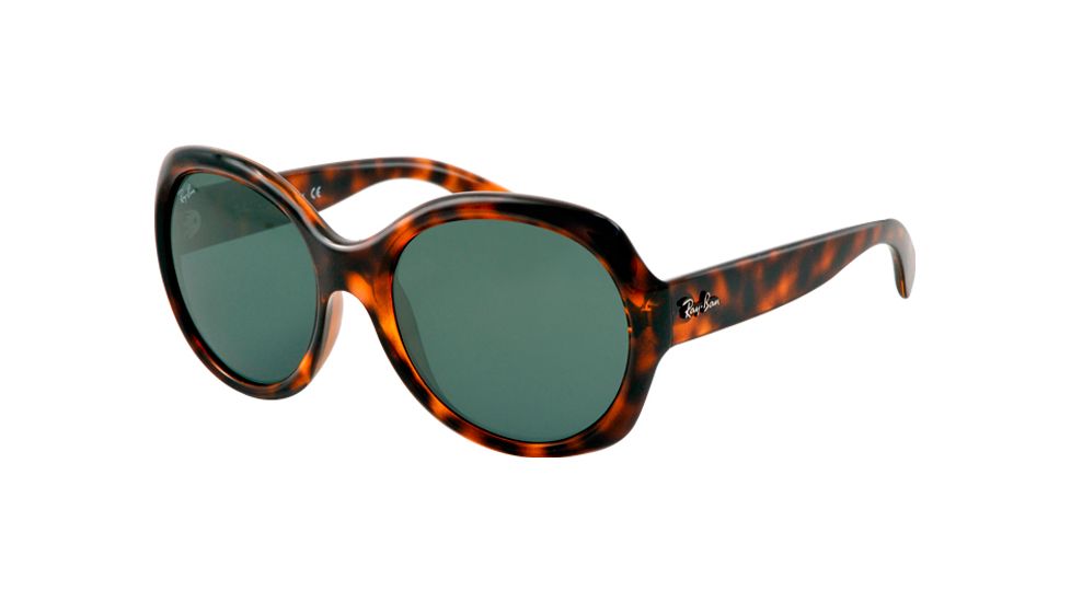 Ray-Ban RB4191 Sunglasses 710/71-5719 - Light Havana Frame, Green Lenses