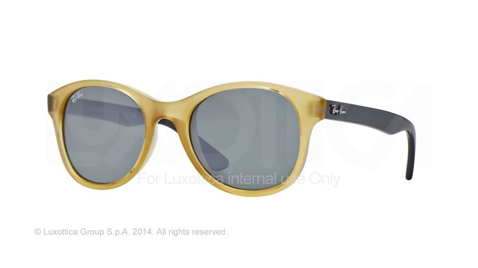 Ray-Ban RB4203 Sunglasses 604340-51 - Opaline Yellow Frame, Green Mirror Silver Lenses