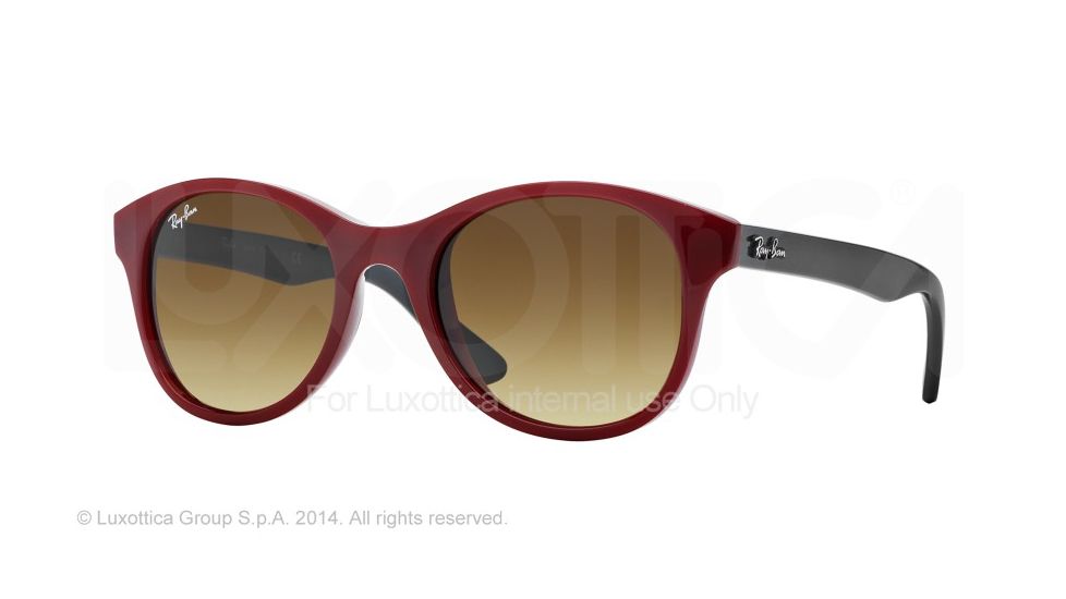 Ray-Ban RB4203 Sunglasses 604485-51 - Red Frame, Brown Gradient Dark Brown Lenses