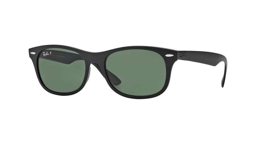 Ray-Ban RB4207 Sunglasses 601S9A-52 - Matte Black Frame, Polar Green Lenses