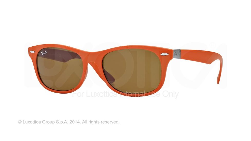 Ray-Ban RB4207 Sunglasses 609773-55 - Matte Orange Frame, Dark Brown Lenses