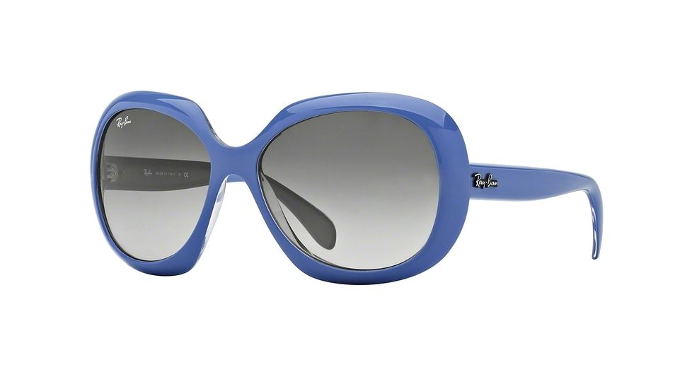 Ray-Ban RB4208 Sunglasses 61038G-55 - Top Wisteria On Trasparent Frame, Grey Gradient Lenses