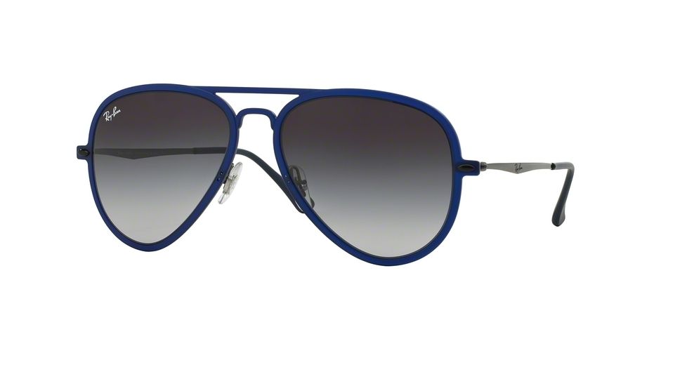 Ray-Ban RB4211 Sunglasses 895/8G-56 - Matte Dark Blue Frame, Gradient Grey Lenses