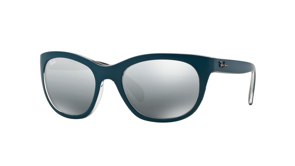 Ray-Ban RB4216 Sunglasses 619188-56 - Matte Petroleum/grey Frame, Grey Mirror Silver Gradient Lenses