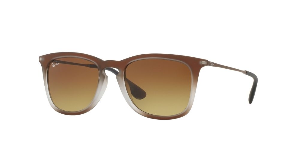 Ray-Ban RB4221F Bifocal Prescription Sunglasses RB4221F-622413-52 - Lens Diameter 52 mm, Frame Color Brown Shot On Black