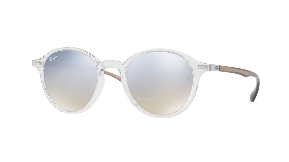 Ray-Ban RB4237 Sunglasses 62909U-50 - Trasparent Frame, Brown Grad Brown Mirror Silver Lenses