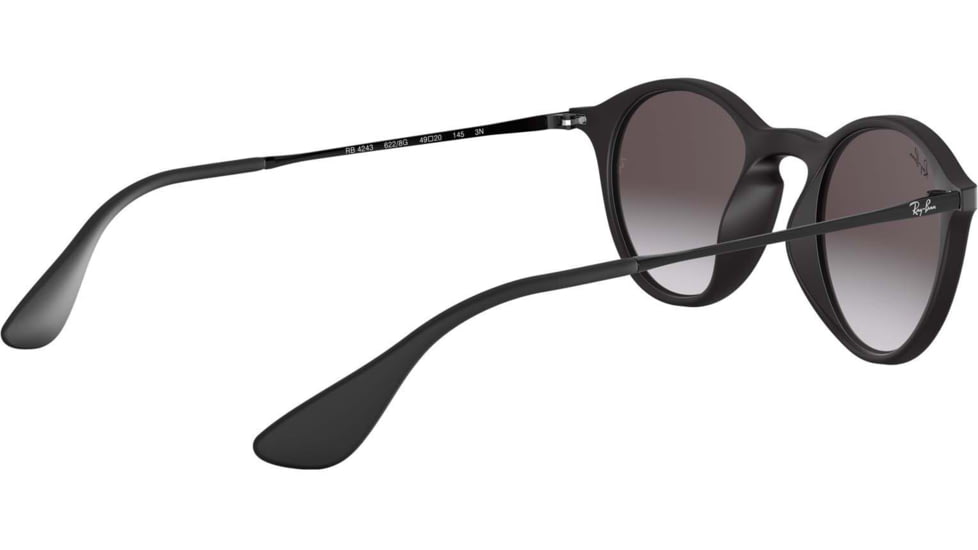 Ray-Ban RB4243 Sunglasses 622/8G-49 - Rubber Black Frame, Grey Gradient Dark Grey Lenses