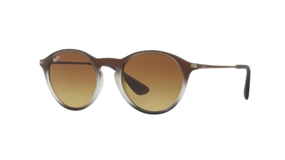 Ray-Ban RB4243 Sunglasses 622413-49 - Brown Shot On Black Frame, Light Brown Gradient Brown Lenses