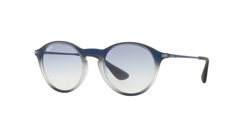 Ray-Ban RB4243 Sunglasses 622519-49 - Blue Shot On Black Frame, Clear Gradient Light Blue Lenses