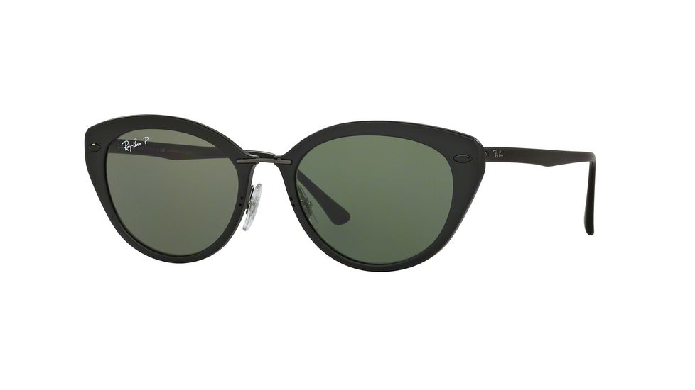 Ray-Ban RB4250 Sunglasses 601S9A-52 - Matte Black Frame, Polar Green Lenses